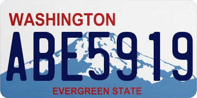 WA license plate ABE5919