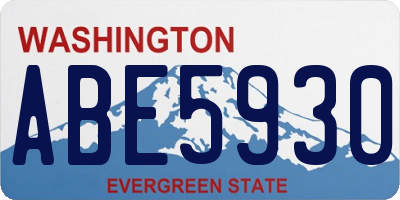 WA license plate ABE5930