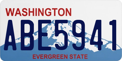WA license plate ABE5941