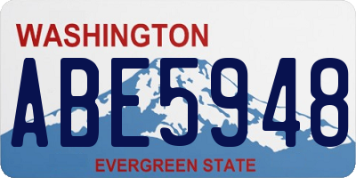 WA license plate ABE5948