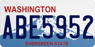 WA license plate ABE5952