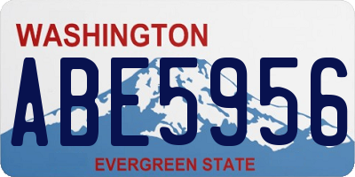 WA license plate ABE5956