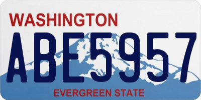 WA license plate ABE5957