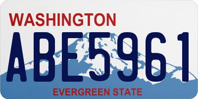 WA license plate ABE5961