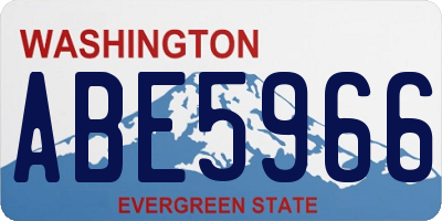 WA license plate ABE5966