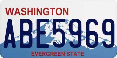 WA license plate ABE5969