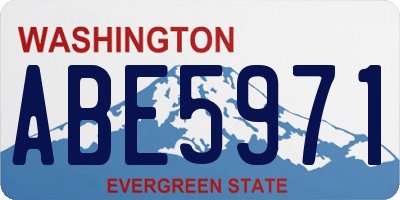 WA license plate ABE5971