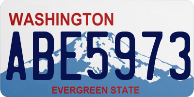 WA license plate ABE5973