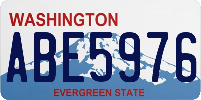 WA license plate ABE5976