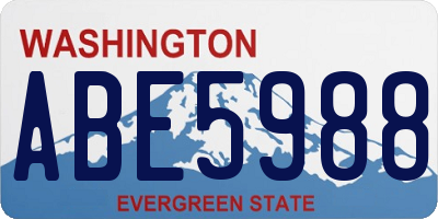 WA license plate ABE5988