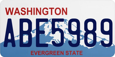 WA license plate ABE5989