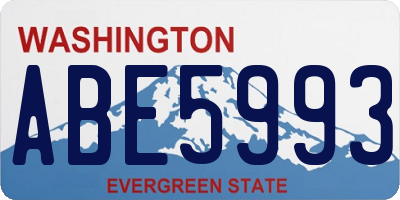 WA license plate ABE5993