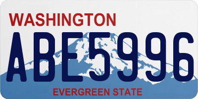WA license plate ABE5996
