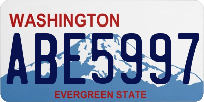 WA license plate ABE5997