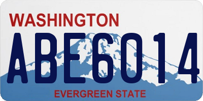 WA license plate ABE6014