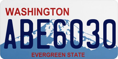 WA license plate ABE6030