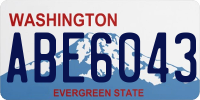 WA license plate ABE6043