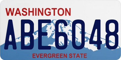 WA license plate ABE6048