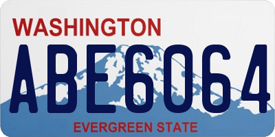 WA license plate ABE6064