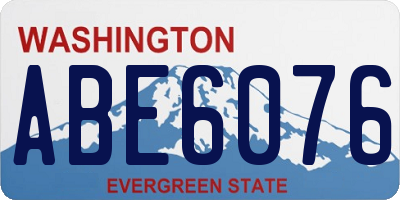 WA license plate ABE6076