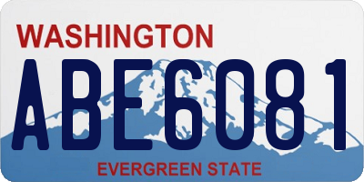 WA license plate ABE6081