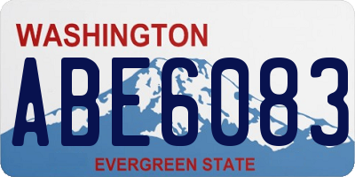WA license plate ABE6083