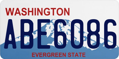 WA license plate ABE6086
