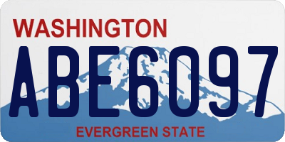 WA license plate ABE6097
