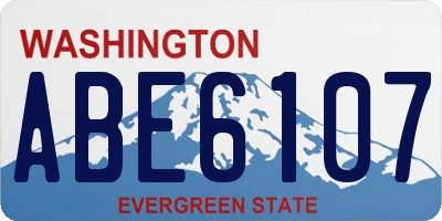 WA license plate ABE6107