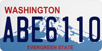 WA license plate ABE6110