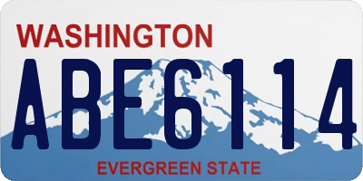 WA license plate ABE6114