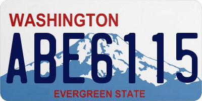 WA license plate ABE6115
