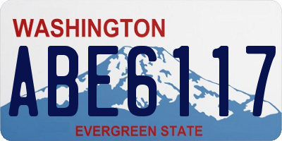 WA license plate ABE6117