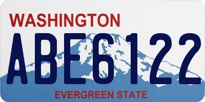 WA license plate ABE6122