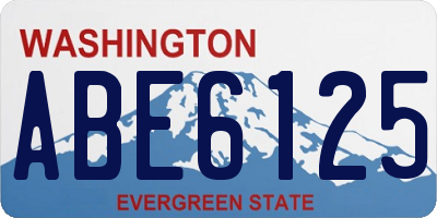 WA license plate ABE6125