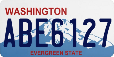 WA license plate ABE6127