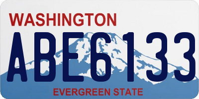 WA license plate ABE6133