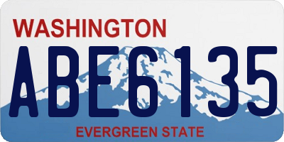 WA license plate ABE6135