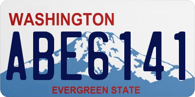 WA license plate ABE6141