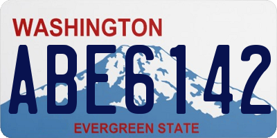 WA license plate ABE6142
