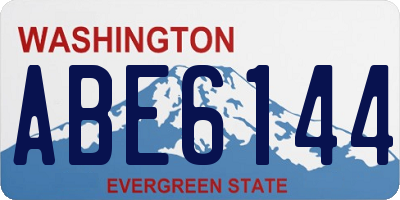 WA license plate ABE6144