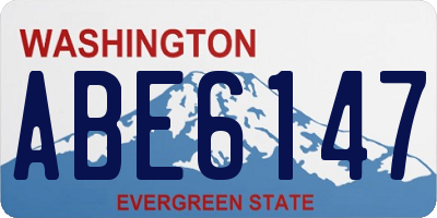 WA license plate ABE6147