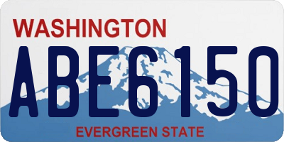 WA license plate ABE6150