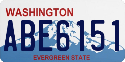WA license plate ABE6151
