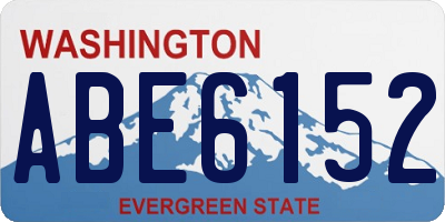 WA license plate ABE6152