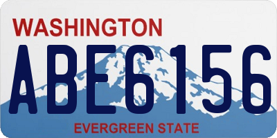 WA license plate ABE6156