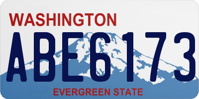 WA license plate ABE6173