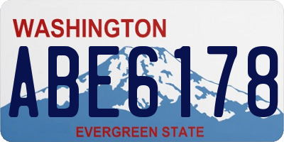 WA license plate ABE6178