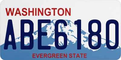WA license plate ABE6180