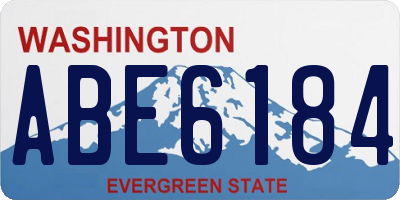 WA license plate ABE6184